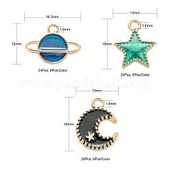 72 шт. Подвески из сплава с эмалью&nbsp;ENAM-LS0001-51
