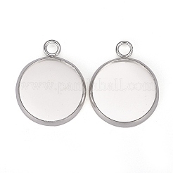 Cabochon pendenti in acciaio inossidabile 304&nbsp;LS-STAS-F191-14S-D