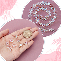 2 прядь гальванизированных стеклянных бусин пряди&nbsp;GLAA-GA0002-38B