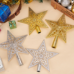 4 Stück Weihnachtsbaumschmuck in 4 Stilen aus Kunststoff&nbsp;AJEW-GA0006-06