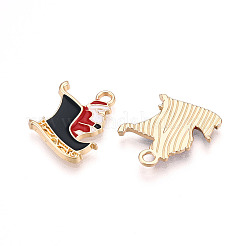 Plaqué or pendentifs en alliage d'émail&nbsp;LS-ENAM-T009-88-RS