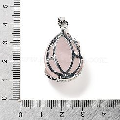 Pendenti a goccia in quarzo rosa naturale&nbsp;G-G112-03P-05