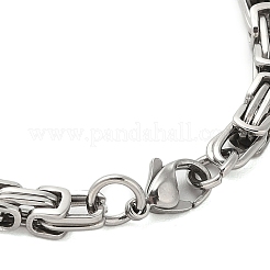 Bracciali a catena bizantina in acciaio inossidabile 304 antiossidante&nbsp;BJEW-B093-05P
