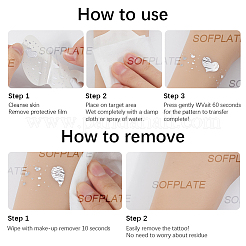 10 autocollant de transfert autocollant de tatouage temporaire amovible&nbsp;DIY-SP0003-65B-06