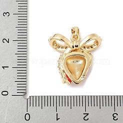 Латунные микропроволочные кубические циркониевые подвески из эмали&nbsp;LS-KK-M326-05A-G