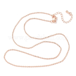 Collares de cadena de bolas de latón de 1.5 mm&nbsp;NJEW-Z097-03RG