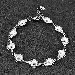 Bracelets à maillons coccinelle en acier inoxydable 304 pour femmes&nbsp;BJEW-K226-15A-P