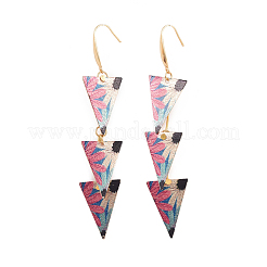 Pendientes colgantes de hierro estampados&nbsp;EJEW-JE03246