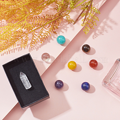 Perles de pierres précieuses naturelles et synthétiques sur le thème des chakras&nbsp;G-WH0007-03
