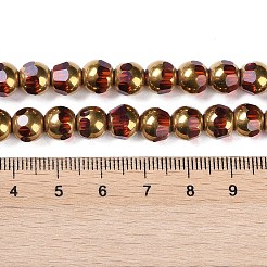 Стеклянные бусины с гальваническим покрытием &nbsp;X-EGLA-Q128-04A-FP02