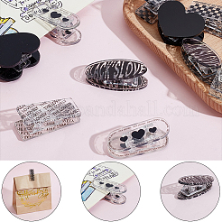 10 Stück Acryl-Clips in 5 Stilen&nbsp;AJEW-SP0004-52