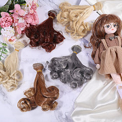 5 шт. 5 стиля высокотемпературного волокна длинная грушевидная завивка прическа кукольный парик волосы&nbsp;DIY-GL0005-63B