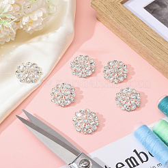 6 шт. пуговицы со стразами из сплава&nbsp;BUTT-MA0001-06