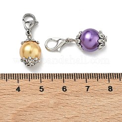 Decoración colgante de cuentas redondas de perlas de vidrio&nbsp;HJEW-PH01416