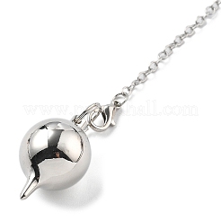 Латунный маятник для биолокации большие заостренные круглые подвески&nbsp;KK-H491-03P