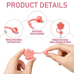 11шт 11-цветный силиконовый колпачок для соломинки&nbsp;SIL-CJ0002-80