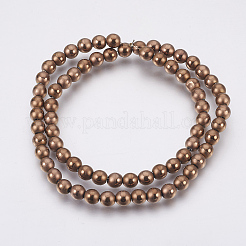 Electroplate non magnetici ematite sintetico fili di perline&nbsp;G-F585-C08-6mm