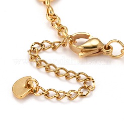 Colliers chaîne rolo en laiton et chaîne en grains de café&nbsp;NJEW-JN03364