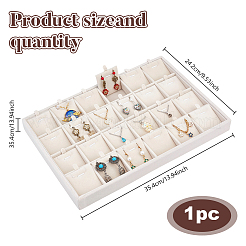 24 сетчатый бархатный поднос для демонстрации подвесок ювелирных изделий&nbsp;ODIS-WH0043-165A