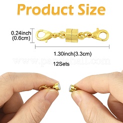 12 комплект латунных магнитных застежек-конвертер&nbsp;KK-FS0001-95G