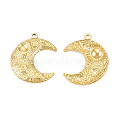 Placcatura ionica (ip) 201 impostazioni cabochon pendente in acciaio inossidabile&nbsp;STAS-T063-192G