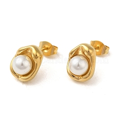 Серьги-гвоздики из нержавеющей стали 304 с вакуумным покрытием PVD&nbsp;EJEW-C099-01GP