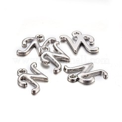 Pendentifs de lettre en alliage plaqué platine&nbsp;X-PALLOY-J718-01P-N