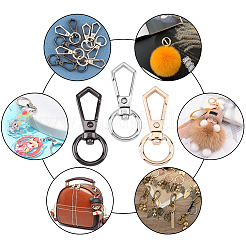 12 шт. двухцветные поворотные застежки из цинкового сплава&nbsp;PALLOY-CA0001-87