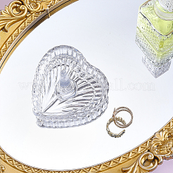 Porte-bagues en verre en forme de cœur&nbsp;AJEW-WH0643-265A