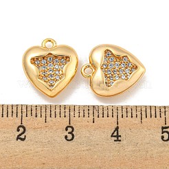 Латунные микропаве прозрачные подвески с фианитом&nbsp;LS-KK-U006-07G-02