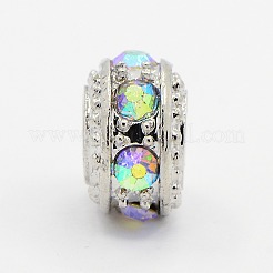 Perle di vetro europei strass lega&nbsp;X-RB-D078-03