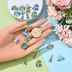 20 шт. 10 стиля серии кемпингового снаряжения эмалированные подвески из сплава&nbsp;FIND-YW0007-24