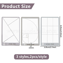 6шт. 3 стиля акриловой линейки&nbsp;AJEW-DC0003-27