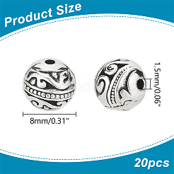 20 шт. бусины из сплава в тибетском стиле&nbsp;TIBE-LP0001-06