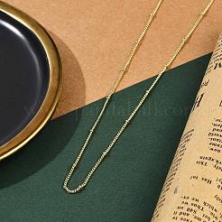 Стойка плакировка латунь спутниковые цепи ожерелья для женщин&nbsp;NJEW-H049-01G