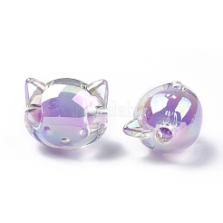 УФ-покрытие радужными переливающимися акриловыми бусинами&nbsp;X-OACR-H015-05