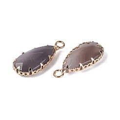 Facettierte Anhänger aus natürlichem Achat (gefärbt und erhitzt)&nbsp;G-Q606-104G-03