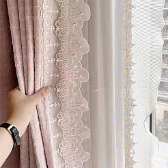 Цветочная вышивка пришитые полиэстеровые ленты нашивки&nbsp;AJEW-GF0011-21A