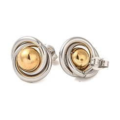 Ring & runde Ohrstecker aus 304 Edelstahl für Damen&nbsp;X-EJEW-U003-19