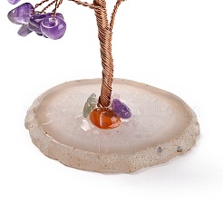 Натуральные аметистовые чипсы и украшения для пьедестала из агата&nbsp;X1-DJEW-A001-04J