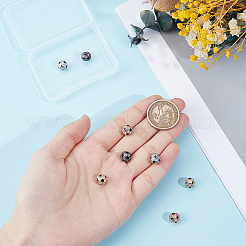8 Stück 4 Farben Messing Micro Pave Zirkonia Perlen&nbsp;KK-ME0004-21