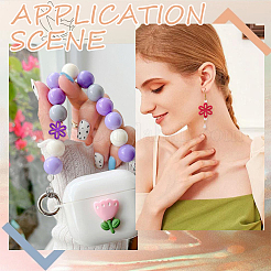 80 шт. Непрозрачные акриловые бусины&nbsp;SACR-SP0001-37