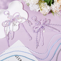 2 шт. 2 стиля сплава со стеклянными бусинами подвеска украшения&nbsp;KEYC-SP0001-21B