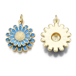 Pendentifs d'émail en laiton &nbsp;KK-Q769-014F-NF
