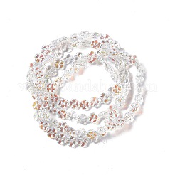 Прозрачные стеклянные бусины гальваническим пряди&nbsp;EGLA-E030-01M