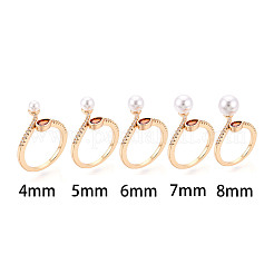 Каплевидная латунная микропаве кубический цирконий чашка колец закрепка KK-T076-08G