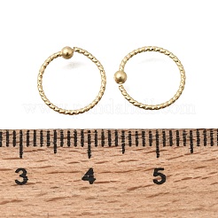 Anneau de nez à bille en laiton captive&nbsp;AJEW-G075-01G-02