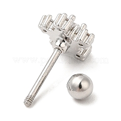 Серьги-гвоздики из циркония&nbsp;EJEW-L265-11P