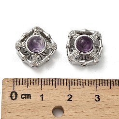 Латунные многорядные звенья из натурального аметиста&nbsp;KK-D366-01P-J