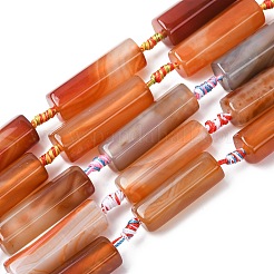 Натуральный красный агат бисер нитей&nbsp;G-P605-J01-01